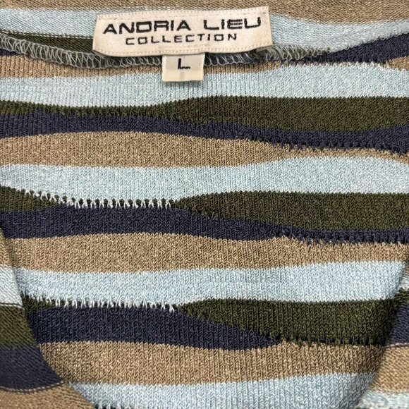 Andria Lieu Striped Knit Top Set | Long Sleeve + Short Slee - Picture 5 of 6